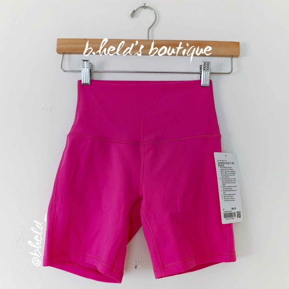 lululemon Align High-Rise Short 6" in Sonic Pink Size 4 Brand New NWT